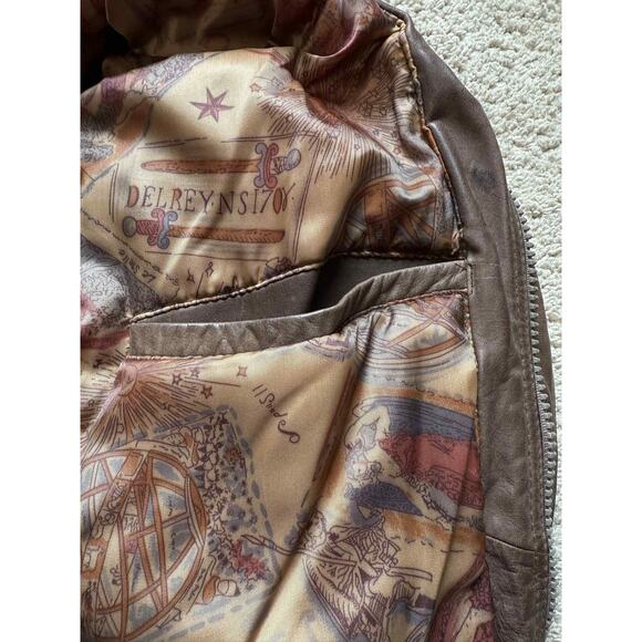 Vintage Phase 3 Genuine Leather Snap Button Oversized Jacket Brown Mens XL - Picture 5 of 15